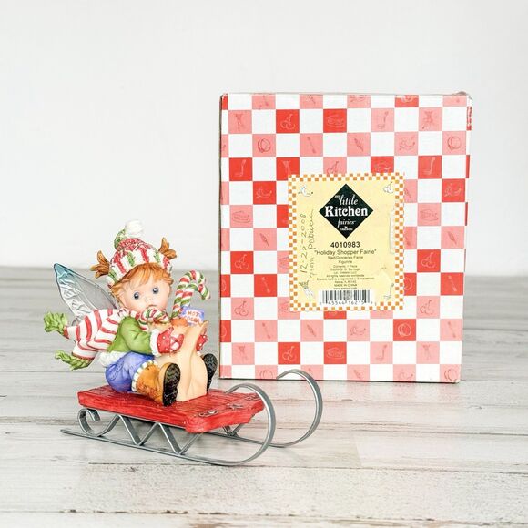 Enesco Other - My Little Kitchen Fairies Christmas HOLIDAY SHOPPER FAIRIE 4010983 Sled Figurine